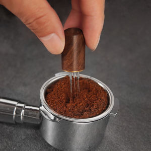 5/6/8 Needles Coffee Powder Distributor Stainless Steel Espresso Coffee Powder Stirrer Wood Handle WDT Tool Barista Accessory