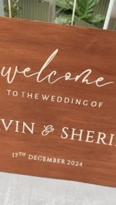 [SG] Personalised Customised Wooden Wedding Welcome Sign Wedding Entrance Sign Reception Decor Bridal Signage