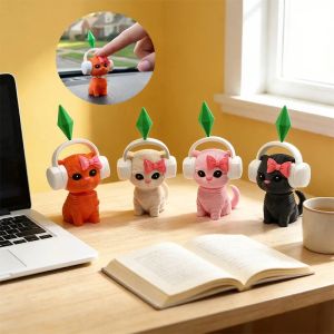 Home Decoration Figure The Doll  Foliage Sims Cat Plumbob Dancing Sim Cat Dancing Needoh Cat Car Decoration For Home Decor Item