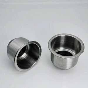 RYSJM | 4pcs/lot Marine Boat Stainless Steel Recessed Cup Shape Drink Holder with Drain Cup Holder for Marine Boat Rv Camper Table