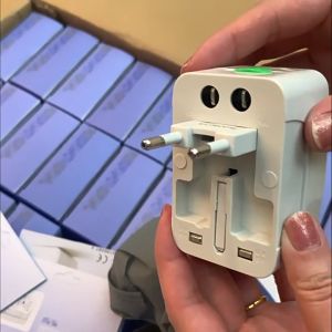Universal Travel Adaptor Adapter All In 1 With Type C and USB Port International Plug Adaptor