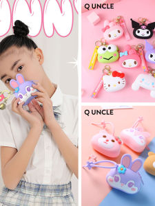 Mini Coin Purse Hello Kitty Cute Mini Coin Purse for Bé Gáis Fashionable Versatile Earphone Storage Bag Silicone Crossbody Bag