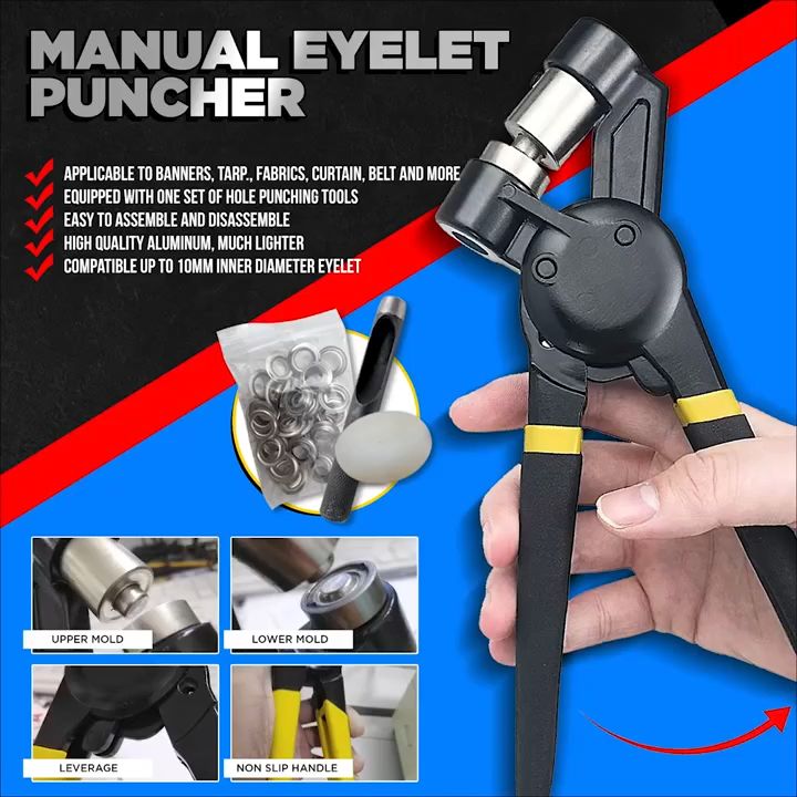 Risefully Manual Handheld Eyelet Puncher (10MM)