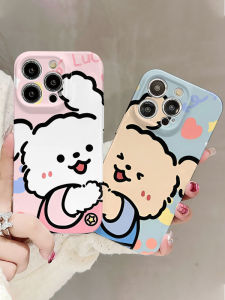 Magnetic Absorption Dog Sticker Phone Case for Couples Compatible with  16 Any Model 15Promax Xiaomi 14121 Huawei Mate60 Vivo High Aesthetic Pair