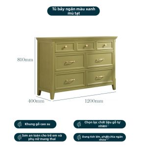 ZIGUAN | Tủ Ngăn Kéo Gỗ Cổ Điển Cho Phòng Ngủ và Phòng Khách