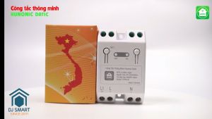 Công tắc thông minh HUNONIC DATIC BASIC điều khiển thiết bị điện từ xa qua wifi - internet - điện thoại hẹn giờ tự động  1 Kênh 500W - DJ Smart