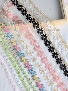 Vải Thêu Ren Tan Trong Nước Màu Vàng Cao Cấp Cho Váy Và Áo Choàng Thủ Công Trang Trí