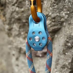 Pulley 26KN Aluminium Alloy Heavy Duty Single Swivel Rope Pulley Block for 12mm Rope Climbing Single Swivel Pulley Pulley Wheel