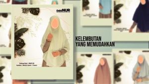 Tudung Labuh Koshibo Putih Nila 2Lapis Bidang 60inci