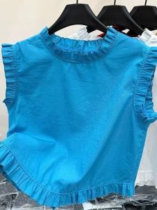 Áo Sơ Mi Không Tay Cổ Tròn Dáng Rộng Mùa Hè 2025 Phong Cách Hàn Quốc Thời Trang Đa Năng Cho Nữ Áo Thun Màu Trơn Không Tay