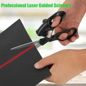 New Professional Laser Guided Stainless Steel Scissors for DIY Home Crafts Fabric Sewing Scissors Straight Cut Quick Cutting