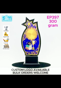 EP-MP397 Plastic Trophy – Excellence Award / Academic Award | Custom Logo Available