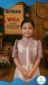 Buwan ng Wika Embroidered Modern Filipiniana Bolero for Kids Cultural Formal Events Philippines
