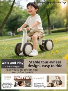 YUEZHANJINGDU | Anti-tip Baby Slide Car 4 Wheels