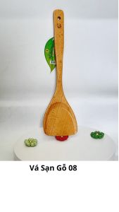 Vá Sạn 08 Gỗ Beech Xẻng Cán Dài 33cm Dùng Để Chiên Xào Đảo Trở Thức Ăn Thương Hiệu Trường Sơn