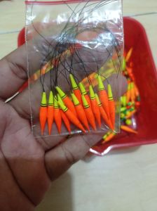 kukumbul cabe pelampung mancing ikan mas isi 10 pcs warna merah ukuran 3 cm