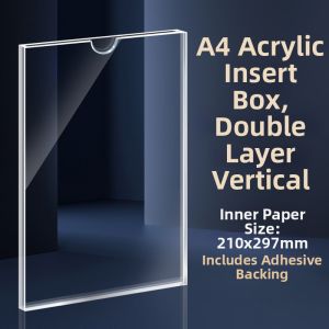 Acrylic Plastic Notice Board Label Display Box Slot in Advertising Signboard Transparent Identification Plate Door Number