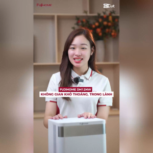 Máy hút ẩm dân dụng Fujihome DH12NW 12L/ngày màn hình hiển thị độ ẩm lọc ion điều khiển app - BẢO HÀNH 24 THÁNG