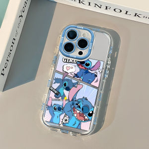 Disney | Disney Stitch Comic Panel Mirror Phone Case For iPhone 17 16 15 14 13 12 11 Pro Max X Xs XR Max 7 8 Plus SE Shockproof Cover