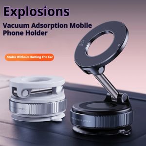 ZUZG 360° Vacuum Magnetic Suction Cup Phone Mount Adjustable Hands-Free Suction Cup Phone Holder for Car/Gym/Mirror/Smooth Surface Compatible with iPhone Android and All Smartphones