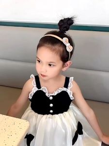 Băng đô cài tóc chống trượt không đau hình nơ hoa hoạt hình đáng yêu cho bé màu cafe sữa