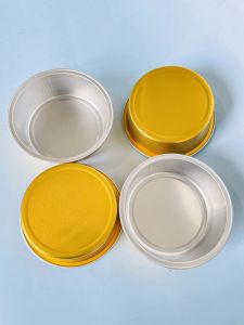 Cốc Nướng Bánh Tròn 150ml Bằng Giấy Bạc Nhôm Đựng Sâm Mật Ong Nguyên Chất Cốc Đựng Thức Ăn Trưa Có Thể Tái Sử Dụng