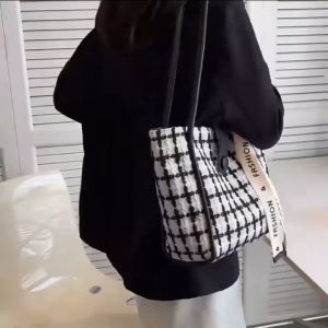 Deuxn- Tas Tote Bag Wanita Import Hitam / Coklat Tas Kerja / Tas Bahu