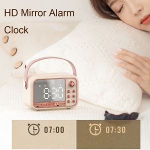 Mucro S11 Handheld Retro Alarm Clock Bluetooth Speaker Desktop Portable Clock