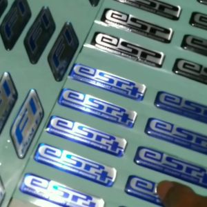 Emblem PGM-FI Honda - Stiker Timbul Motor