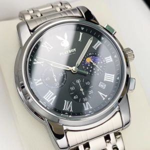 PLAYBOY Watch For Men 2025 New Original Waterproof Quartz Movement Stainless Steel Business Leisure Luminous Belt Date