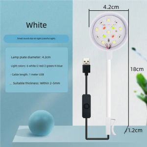 Aquarium Light With Adapter LED Clip On Fish Tank Light Small Full Spectrum USB Light 360° Rotation Lighting