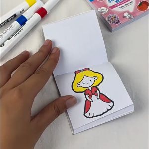 DIY ภาพระบายสี ฝึกระบายสี 50 แผ่น วาดภาพระบายสี ของขวัญสำหรับเด็ก