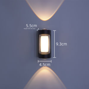 Nordic Style Wall Sconces Indoor And Outdoor Universal Aluminum Waterproof For Garden Hotel Restaurant Door Courtyard Corridor Stairs Bedroom Living Room Guest Room Sconces