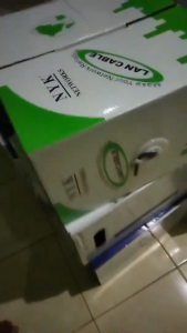 Kabel LAN Cat5e UTP 35 Meter Terpasang RJ45 NYK Dan Plugboot