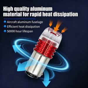 KEVANLY | 2pcs 1156 BA15S Car Turn Signal 1.5W Flash Reverse Light Bulb Stobe Canbus 12V Single Filament Auto Replacement Lamp White Red