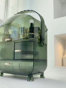 Hộp Đựng Mỹ Phẩm Đồ Trang Điểm Để Bàn 3 Tầng Có Quai Xách Cao Cấp Tủ Đựng Đồ Với Thiết Kế Nắp Chống Bụi Bẩn Sang Trọng