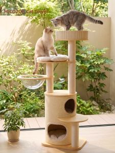 MIAOZAN | Space Capsule Style Jute Scratch Resistant Multi-Cat Tree