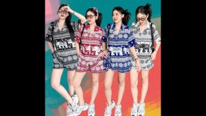 CC 20946 ชุดเซท ผ้าช้าง ชุดไปทะเล ไปเที่ยว สงกรานต์ (ฟรีไซส์ M อก 32-38 เอว26-32 สพ36-38)