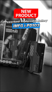 iMFG i-PD103 22.5w 10000Mah Portable Power Bank Two Batteries Mecha Style Lightweight Typc-C Replaceable battery