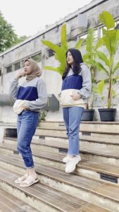 Sweater Hoodie Combinasi 3 Warna Premium Quality | Gratis Ongkir
