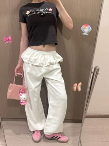 Retro French Ballet Style Double Layer Fluffy Ultra Short Skirt Womens Autumn Lace Trim Layering Half Skirt A-Line Silhouette