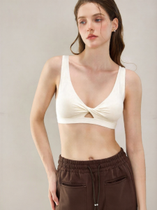 Sports Bra Gather Support No Marks Anti-Sagging Deep V Design