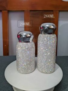 Large Capacity Rhinestone Insulated Stainless Steel 304 Pocket Cup for Women Luxury Trendy Water Diamond Embedded Cup