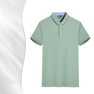 Short Sleeve ICE Cotton Pink Lapel T-shirt Work Clothes Polo Shirt Custom Logo Summer Advertising Factory Clothing Parka Men