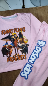 Baju Anak Laki Laki Piyama Tung Friends Anomali Tung Tung Sahur Keren Celana Panjang 1-10 tahun
