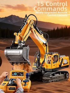 JIHU | Đồ Chơi Xe Xây Dựng Mô Phỏng Hợp Kim Kích Cỡ Lớn Có Điều Khiển Từ Xa