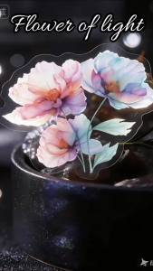 30 pcs Flower Of Light Series PET Stickers DIY Junk Journal Scrapbooking Phone Case Decorative Sticker Stationery Supplies