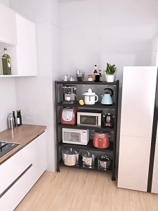 ชั้นวางของในห้องครัว ร์ครัว ชั้นเหล็ก 3/4/5ชั้น ปรับความสูงได้+แถมล้อฟรี สำหบครัวห้องน้ำหอพัก ห้องนอน นั่งเล่น shelf