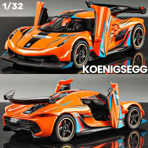 1:32 Scale Koenigsegg Jesko Super Alloy Car Model Diecast Car Sound Light Car Lovers Collection Kids Birthday Gift Metal Boys Toys