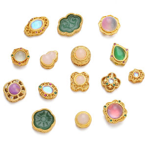 1PC handmade đồng thau mạ vàng trang sức hạt cho Diy eraaing Vòng đeo tay trang sức làm Vòng cổ cung cấp